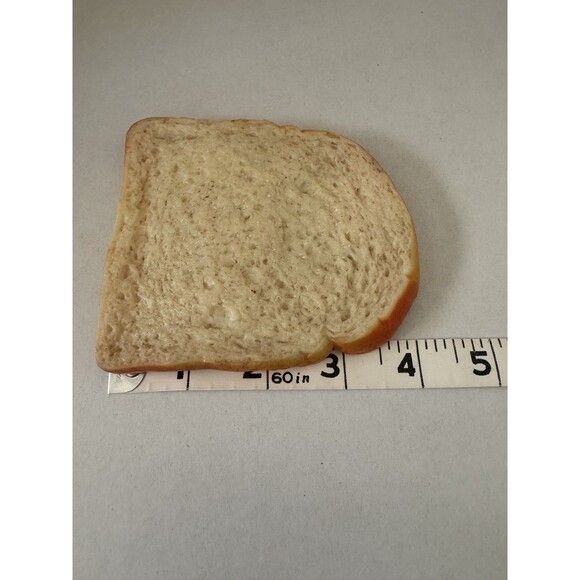 PLAY FOOD Vintage MTC White Bread Single Slice Realistic 1987 - Picture 3 of 8